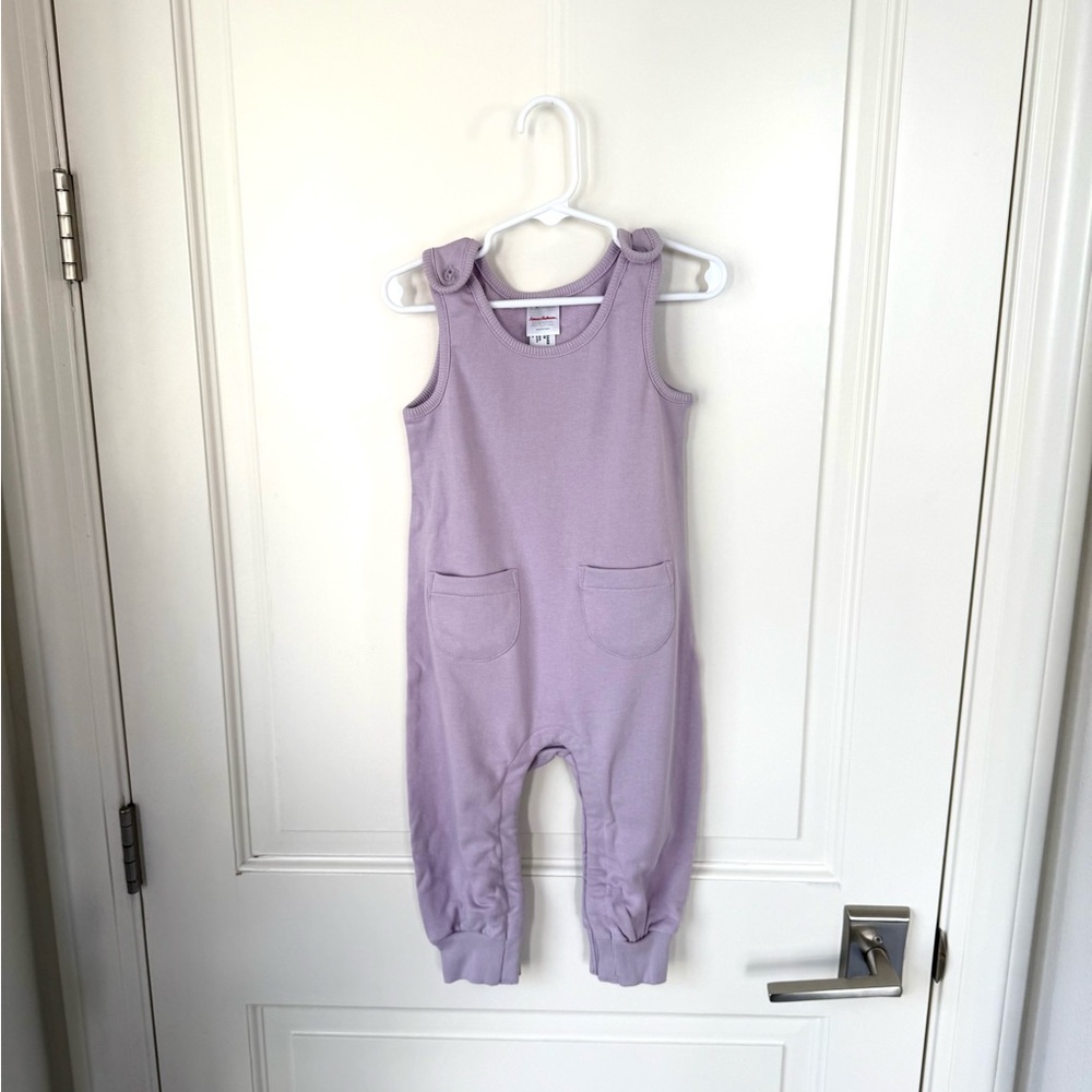 Hanna Andersson French Terry Pocket Overalls Purple Orchid Hush 2T OR 3T NEW
